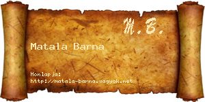 Matala Barna névjegykártya